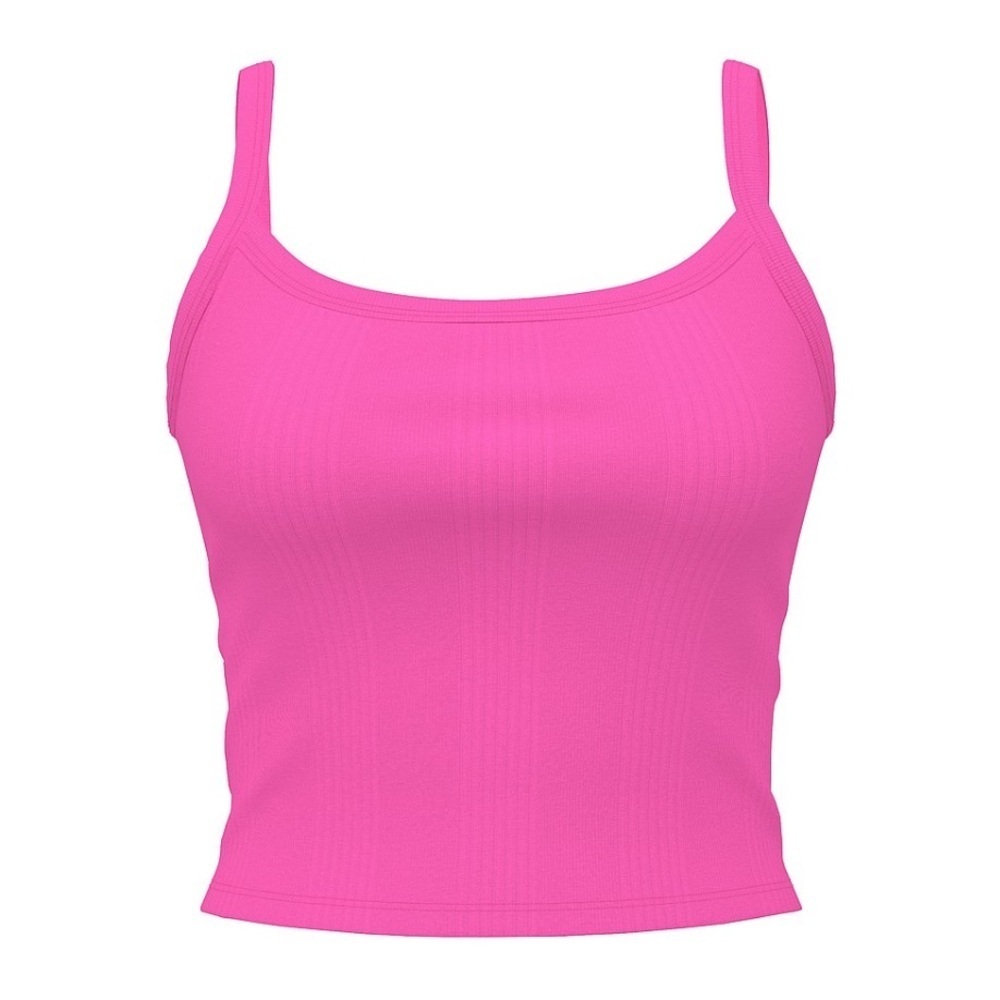 PINK Body-Hugging Multi Rib Pink Cami Women Size Medium